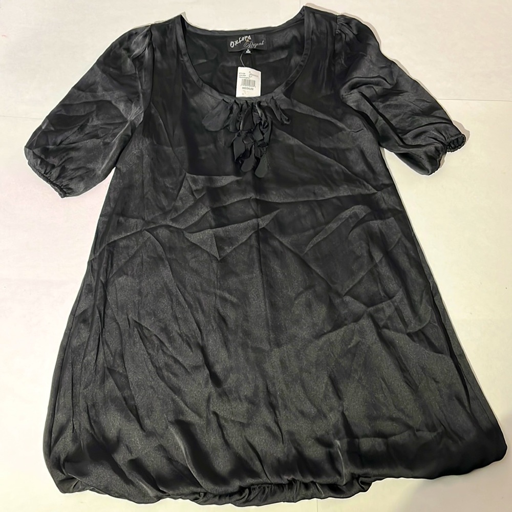 Oxford & Regent black medium dress NEW short sleeved party LBD Kensington